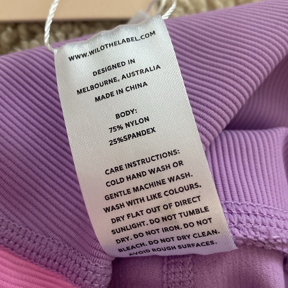 WILO The Label Ribbed Color block Pink and Purple High Rise Leggings Size XS - Picture 10 of 11